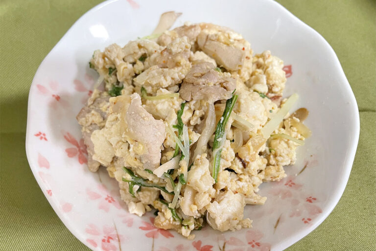 豚肉と舞茸の和風チャンプルー